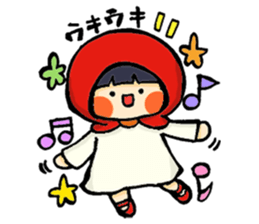 Stickers of a little red riding hood sticker #8571789