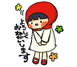 Stickers of a little red riding hood sticker #8571792