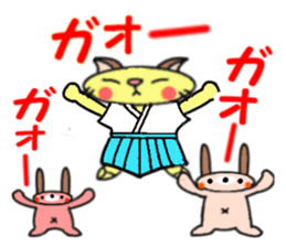 Samurai cat and Rabbit us sticker #8572759