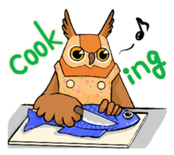 Cute horned owl 2 sticker #8572924