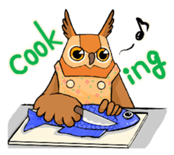 Cute horned owl 2 sticker #8572924