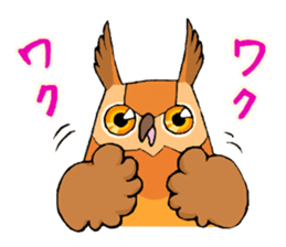 Cute horned owl 2 sticker #8572928