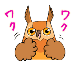 Cute horned owl 2 sticker #8572928
