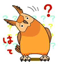 Cute horned owl 2 sticker #8572936