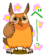 Cute horned owl 2 sticker #8572938