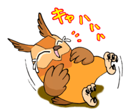 Cute horned owl 2 sticker #8572939