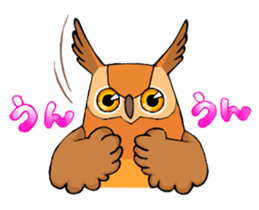 Cute horned owl 2 sticker #8572945