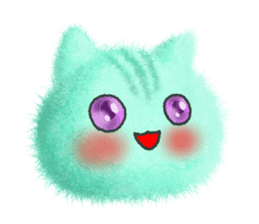 Fluffy balls (5) The plump cats sticker #8573159