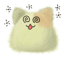Fluffy balls (5) The plump cats sticker #8573181