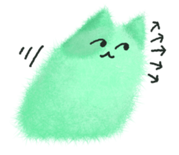 Fluffy balls (5) The plump cats sticker #8573192