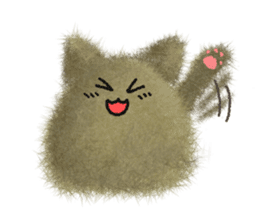 Fluffy balls (5) The plump cats sticker #8573193