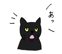 Talkative black cat sticker #8573678