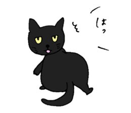 Talkative black cat sticker #8573684