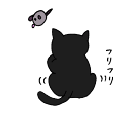 Talkative black cat sticker #8573685
