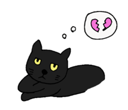 Talkative black cat sticker #8573695