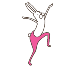 The rabbit in tights 5 sticker #8574178