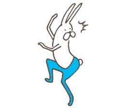 The rabbit in tights 5 sticker #8574179