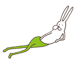 The rabbit in tights 5 sticker #8574182