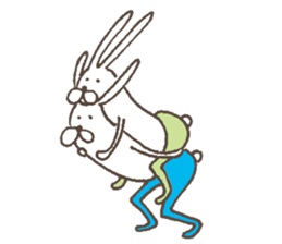 The rabbit in tights 5 sticker #8574188
