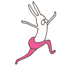 The rabbit in tights 5 sticker #8574189