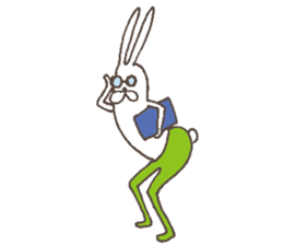 The rabbit in tights 5 sticker #8574190