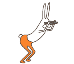 The rabbit in tights 5 sticker #8574192