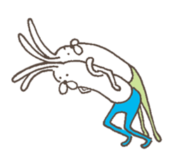 The rabbit in tights 5 sticker #8574197