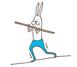 The rabbit in tights 5 sticker #8574199