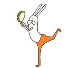 The rabbit in tights 5 sticker #8574200