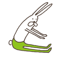 The rabbit in tights 5 sticker #8574202