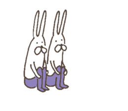 The rabbit in tights 5 sticker #8574210