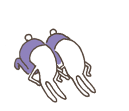 The rabbit in tights 5 sticker #8574212