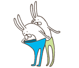 The rabbit in tights 5 sticker #8574214