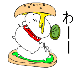 White bear Burger sticker #8575182