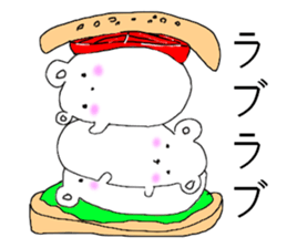 White bear Burger sticker #8575186