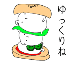 White bear Burger sticker #8575197