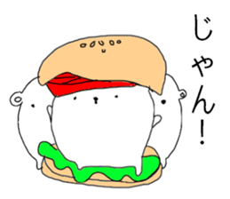 White bear Burger sticker #8575198