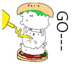 White bear Burger sticker #8575202