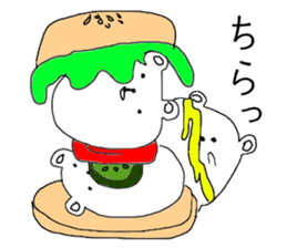 White bear Burger sticker #8575205