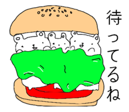 White bear Burger sticker #8575208