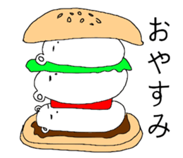 White bear Burger sticker #8575209