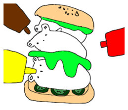 White bear Burger sticker #8575212