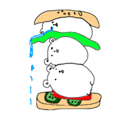 White bear Burger sticker #8575214