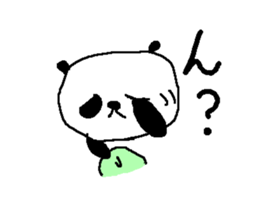 Simple big font panda sticker #8575672