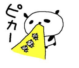 Simple big font panda sticker #8575678