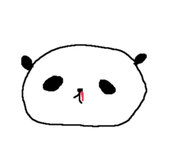 Simple big font panda sticker #8575689