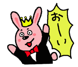 prince of rabbit sticker sticker #8576386