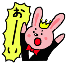 prince of rabbit sticker sticker #8576387