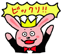 prince of rabbit sticker sticker #8576389