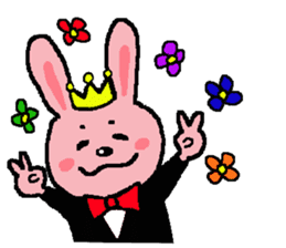 prince of rabbit sticker sticker #8576390